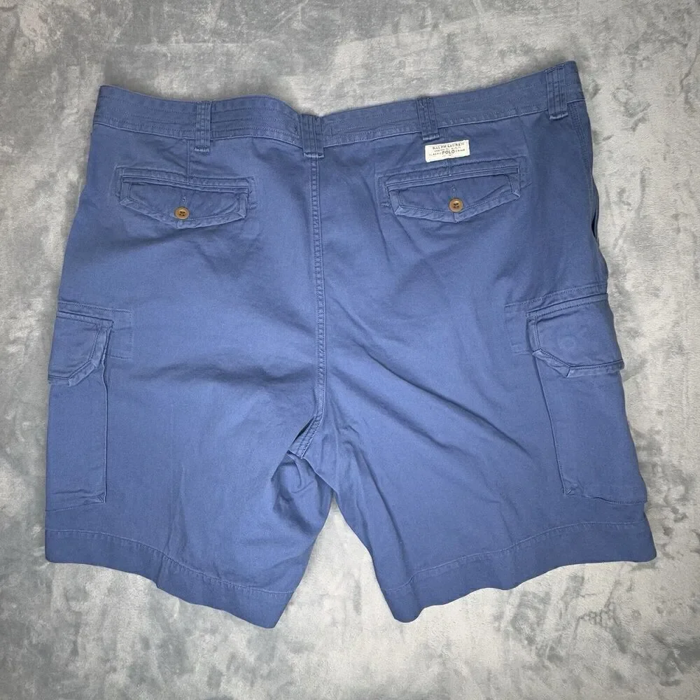Polo Ralph Lauren Mens 48B Cargo Shorts Blue 10” Relax Preppy Classic Dadcore